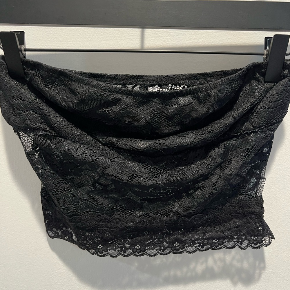 Shein lace black tube top